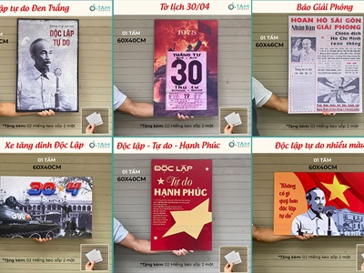 Tranh dán tường chủ đề 30-04 2-9 bằng formex [Độc quyền - In sắc nét] 60x40cm FORM-VN-01